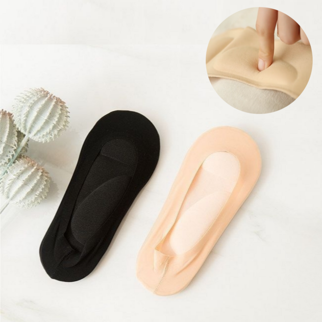 노블픽 푹신한 족저근막 아치 쿠션 양말 페이크삭스 1+1