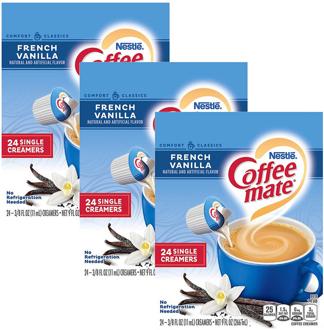 커피메이트 크리머 프렌치 바닐라 K-컵, 72개입, 11ml