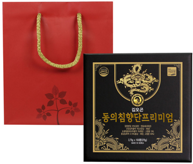 김오곤 동의침향단 프리미엄 100일의 건강 3.75gx100환 설선물 부모님선물, 100개, 3.75g