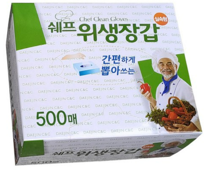 쉐프 실속형 위생장갑, 6개