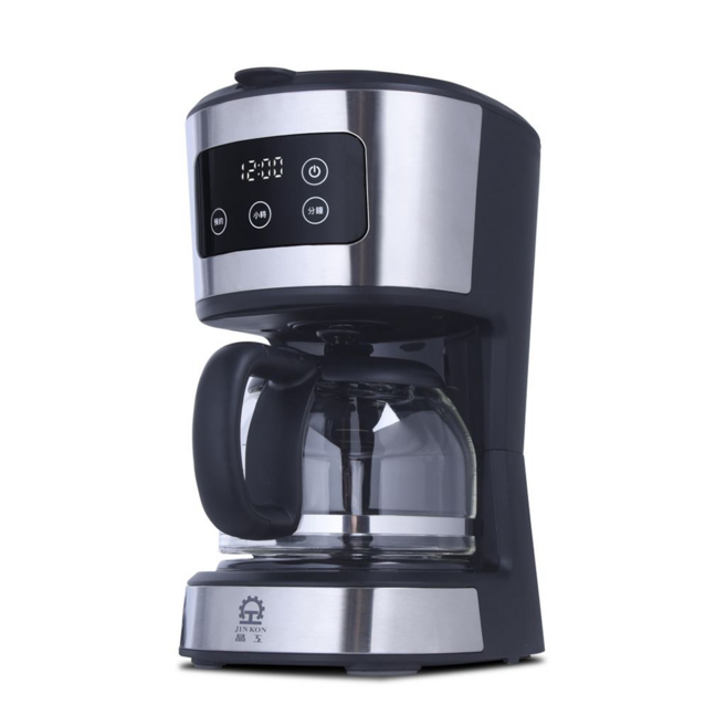 JIN KON 晶呈 JK-913 咖啡機 預約沖泡 5杯量 0.75L水箱, Black/Silver