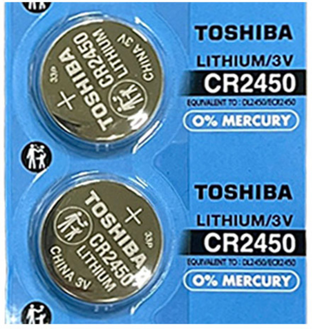 도시바 스마트키 전용 베터리 CR2450, 2개, 1개입
