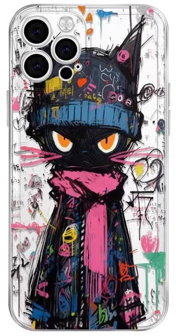 크레용샵 유화고양이 아이폰케이스