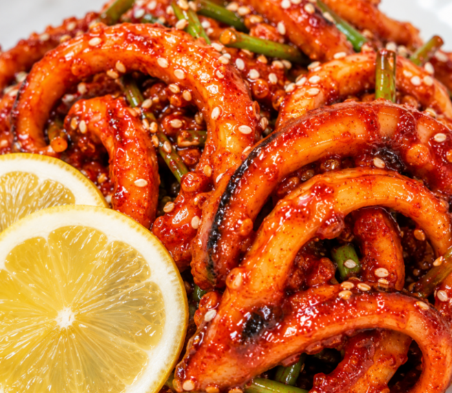 [매운맛] 아삭 레몬 오징어 초무침 여름 반찬 술안주 야식 홈파티, 1개, 780g