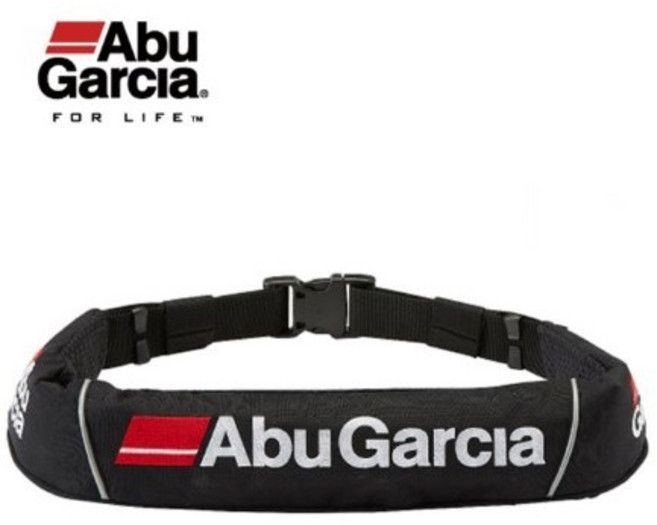 아부가르시아 허리 구명조끼 허리벨트형 자동팽창 선상 바다낚시, 블랙화이트