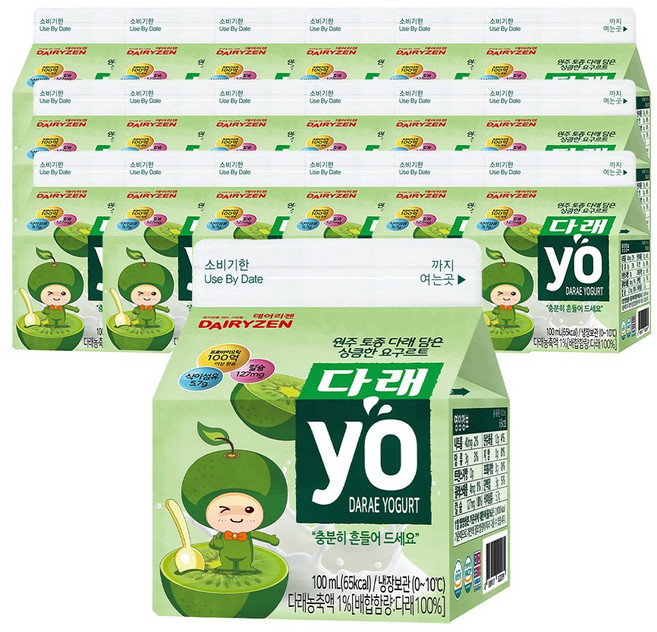[당일출고]원주토종다래로 만든 저당 다래요구르트 키위요구르트 다래YO, 18개, 100ml
