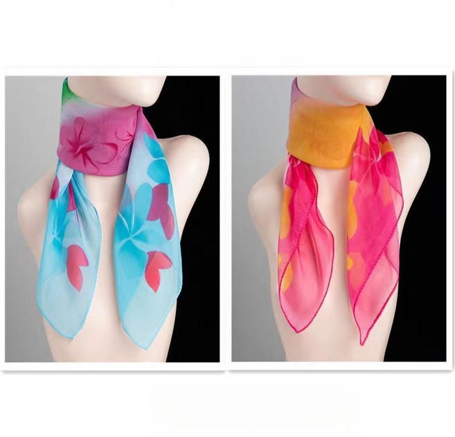 미중 여성 뉴 프린트 자외선 차단 다양한 여행 쉬폰 목도리 스카프 cxyf