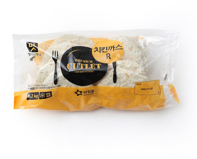 아워홈 행복한맛남 통살치킨까스, 2개, 1.2kg