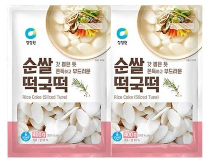 순쌀 떡국떡 청정원, 2개, 400g