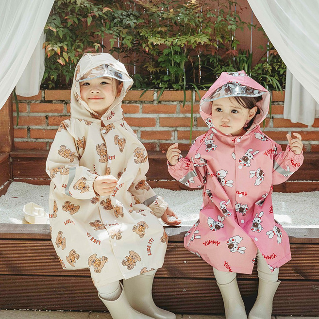 아이주 레인코트 우비 Made in Korea 국내제작 KC인증 비옷 방수 우의 남아 여아 비옷