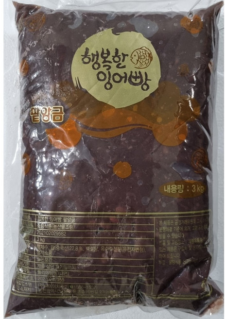 행복한 잉어빵 팥앙금 3kg 홈 베이킹 재료, 3개