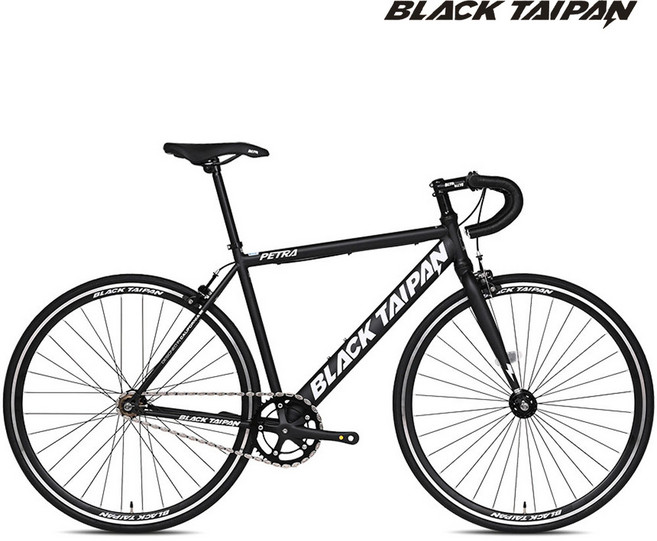 블랙타이판 페트라 700C 입문용 가성비 픽시 자전거 브레이크 기본장착, 화이트레드 430, 미조립택배배송