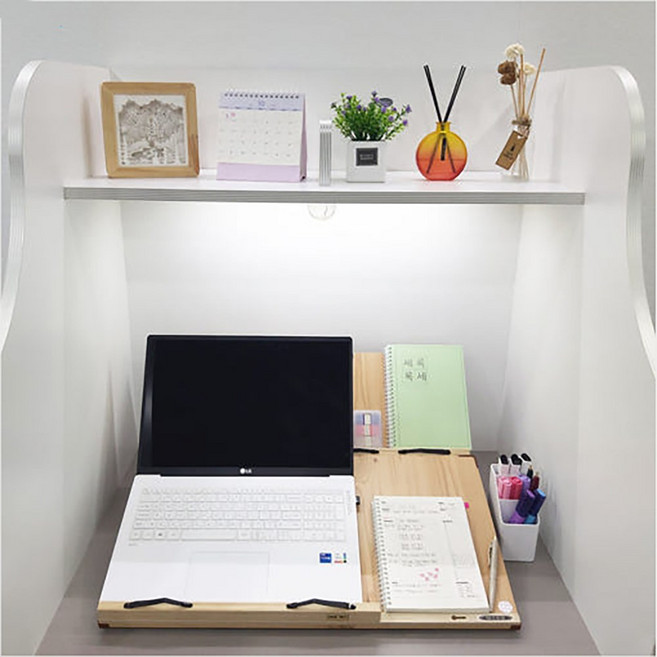 위즈독서대 루미60 독서대 2단독서대 북스탠드 50M2 책거치대 고시용 책받침대, 2단뒷판 미장착, 2단뒷판 미장착