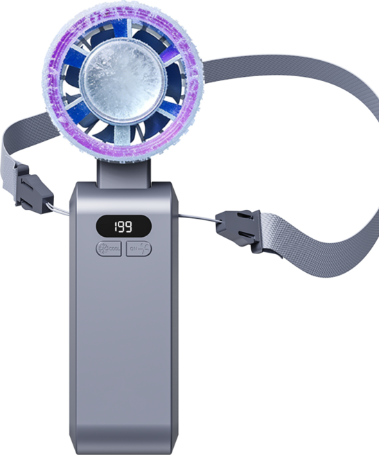 Ambition 199단조절 초강력 휴대용 손선풍기, 그레이, 업그레이드형