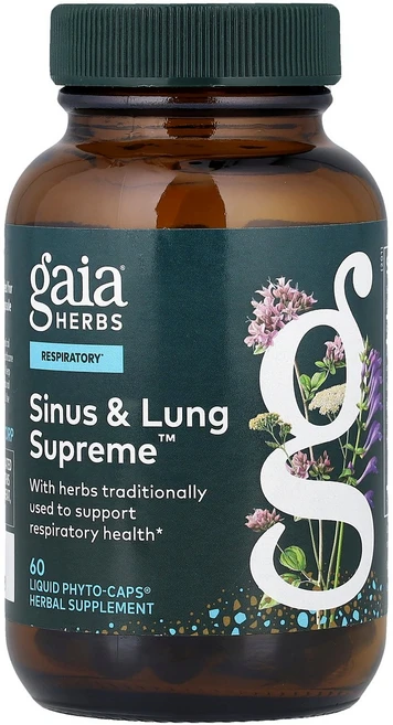 Gaia Herbs Sinus & Lung Supreme™ 60 Liquid Phyto-Caps®, Gaia Herbs Sinus & Lung Suprem, 1개, 60정 - 쿠팡