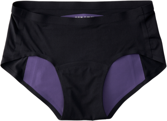 無痕夜用中腰吸血內褲/月經褲 靜謐黑