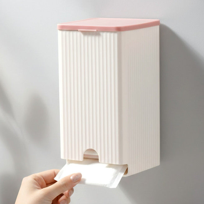 감보이 뽑아쓰는 부착식 생리대 보관함, 분홍, 1개