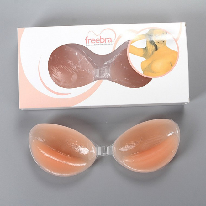 아랫가슴 2.5cm 왕뽕 실리콘 누드브라 어깨 투명끈 포함