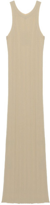 토템 골지 민소매 맥시 드레스