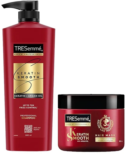 트레세메 TRESemme 케라틴 스무드 딥 컨디셔닝 키트 케라틴 스무드 580ml 샴푸 케라틴 스무드 300ml 마스크, 440ml (2팩), 1개 - 쿠팡