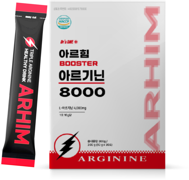 닥터스원 아르힘 부스터 아르기닌 8000 30포 비타민 타우린 샤인머스켓맛, 1개, 300g