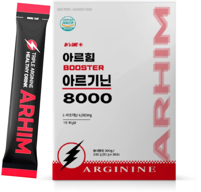 닥터스원 아르힘 부스터 아르기닌 8000 30포 비타민 타우린, 1개, 300g - 쿠팡