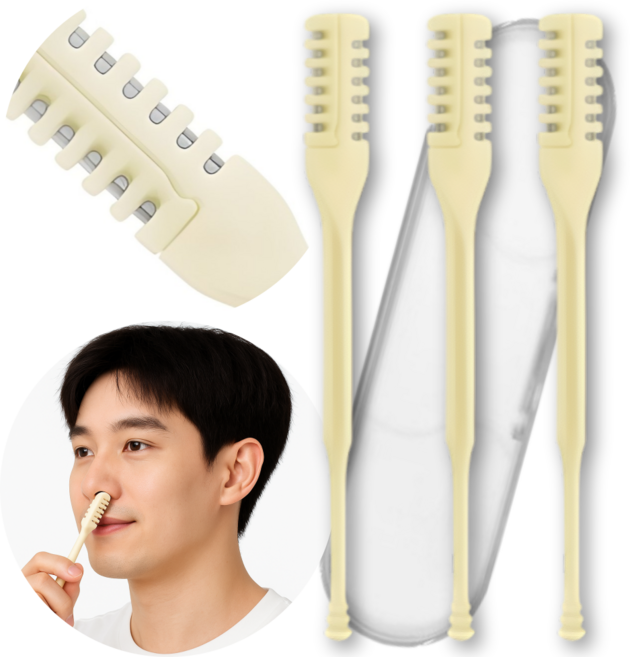 클릭코 3세대 양날 코털 정리기 눈썹 수동 제거, 1세트, 무취