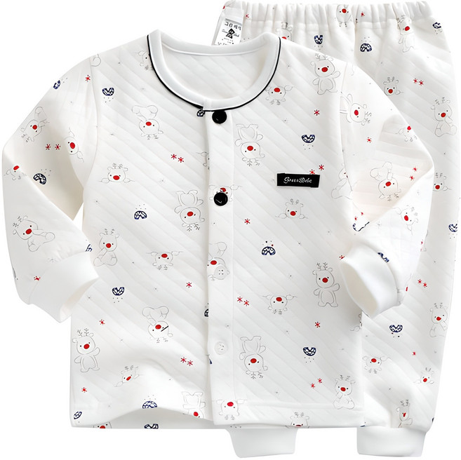 그린베베 영유아 겨울용 루돌프 보온내의