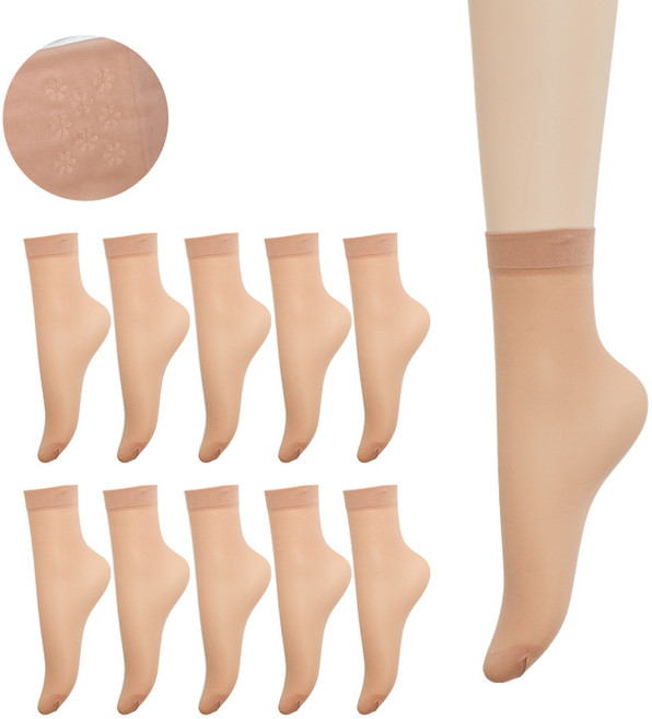 BYC 고탄력 베이직 데일리 논슬립 발목 스타킹 10매