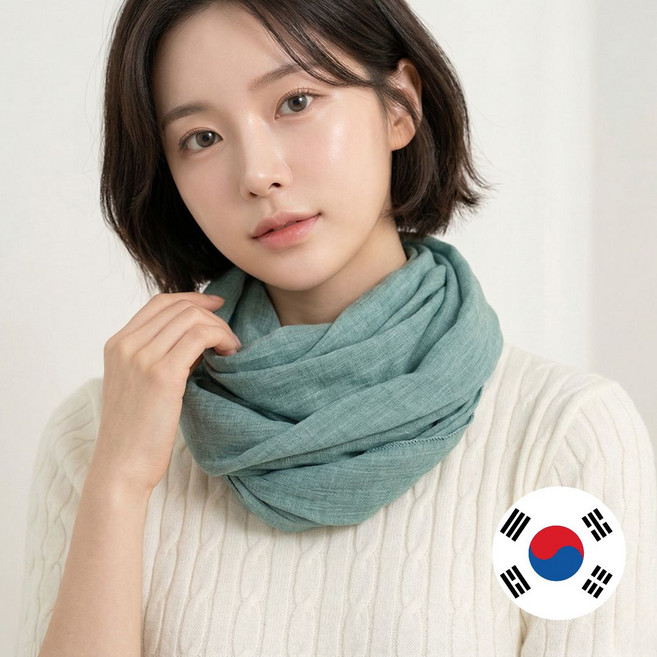 국내산 부드러운 롱 스카프 아사 면