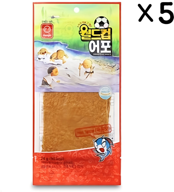 월드컵 어포 매운맛, 5개, 24g