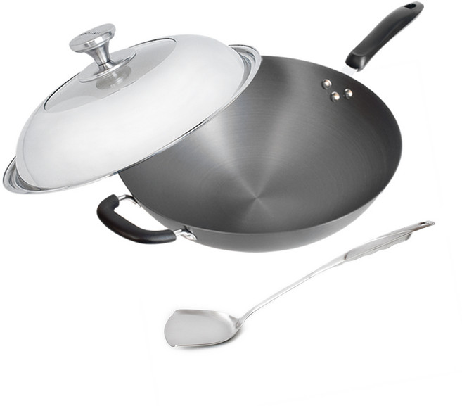 TOP-CHEF 頂尖廚師 鈦廚頂級陽極深型炒鍋 無塗層, 1個, 41cm