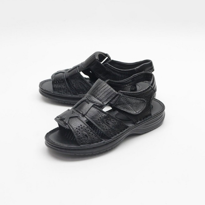 남성 가죽 벨트스트랩 여름신발 샌들