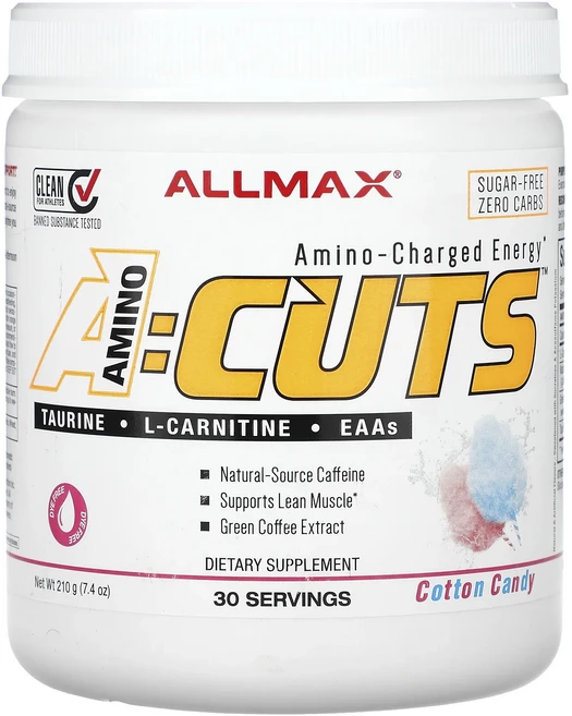 ALLMAX ACUTS 아미노-차지 에너지 코튼 캔디 210g(7.4oz), ALLMAXACUTS아미노차지에너지코튼캔디210g74o, 210g, 1개 - 쿠팡