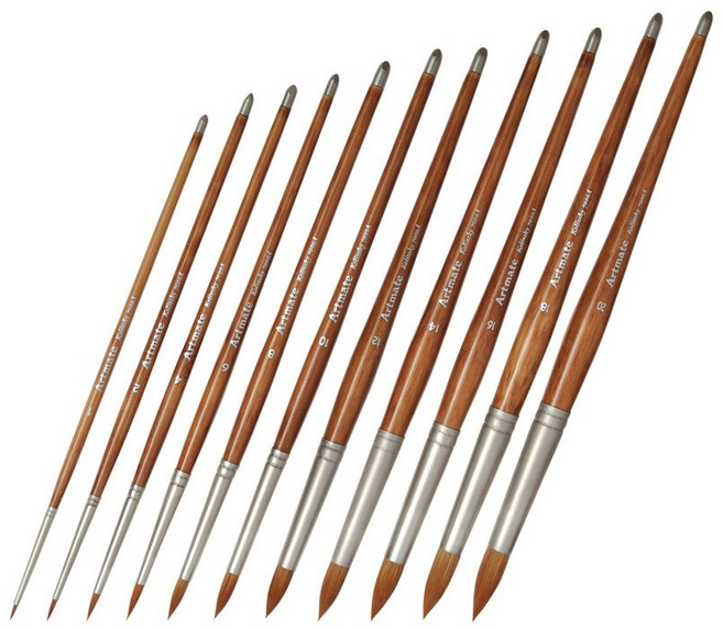 [코리아스퀘어] 아트메이트 콜린스키 전문가용 수채화붓 7000A, 10호, 단품