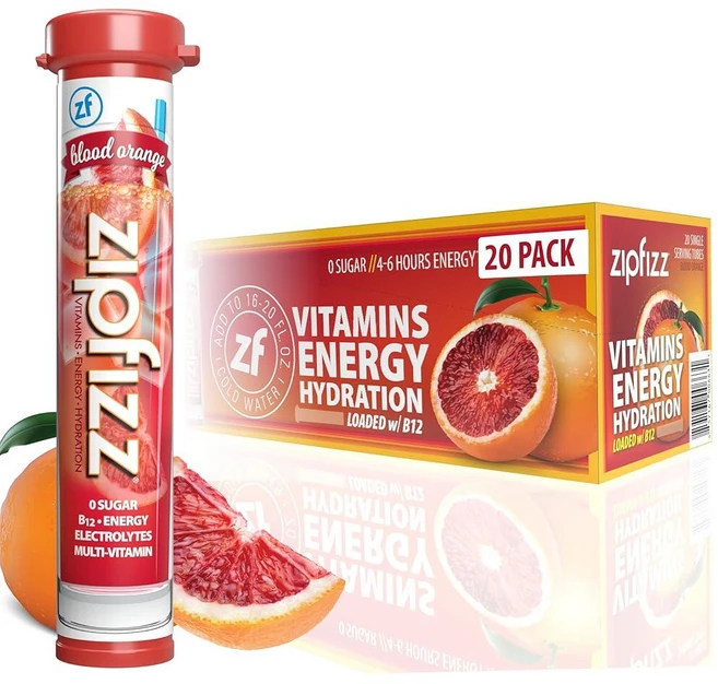 Zipfizz 헬시 에너지 드링크 믹스 20개입 - 블러드오렌지, Zipfizz 헬시 에너지 드링크 믹스 20개입 - 블 - 쿠팡