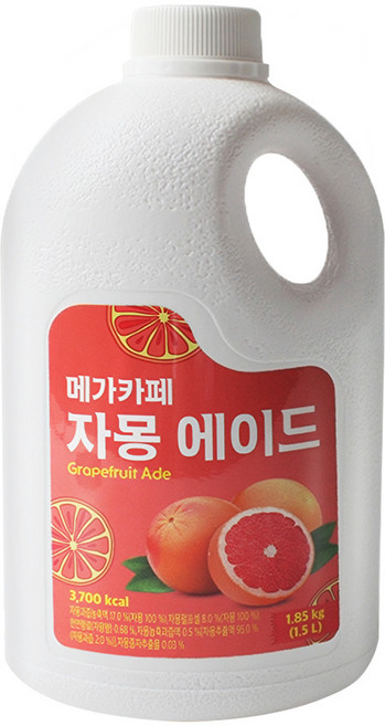 메가카페 자몽 에이드 1.85kg/1.5L, 1.85kg, 1개입, 1개