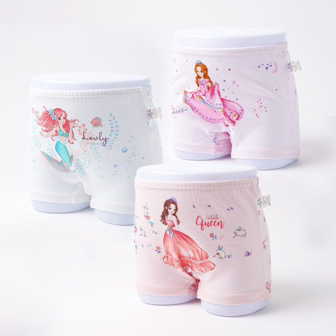 여아팬티 여아드로즈 국산 무형광 샤랄라 3매입 C세트