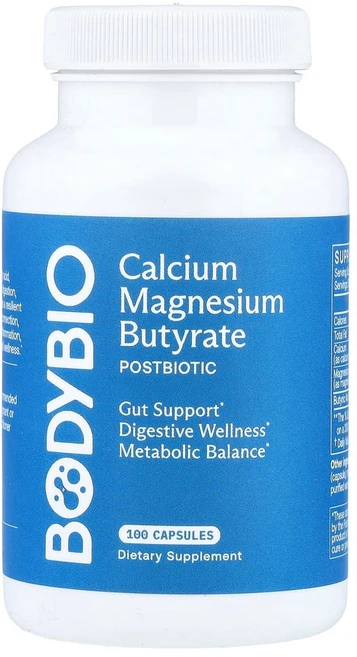 [해외] [BodyBio Butyrate with Calcium & Magnesium] 바디바이오 뷰티레이트 칼슘 마그네슘 100캡슐, 100정, 1개 - 쿠팡
