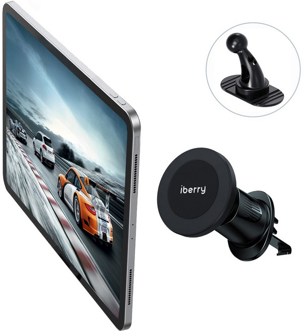 아이베리 UF 듀얼모드 차량용 태블릿 휴대폰 초강력 맥세이프 자석 거치대 송풍구 및 대쉬보드, 1개