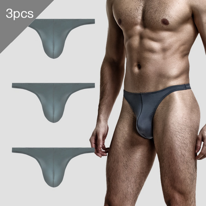 3단룩 남성 로우컷 U볼록스판 섹시티팬티 아이스슬립 하이포크티팬티 통기티 운동