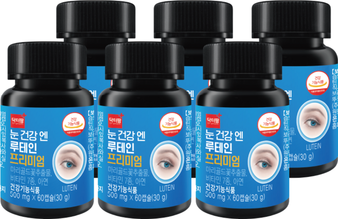 [닥터팜] 눈건강엔 루테인 프리미엄, 60정, 6개