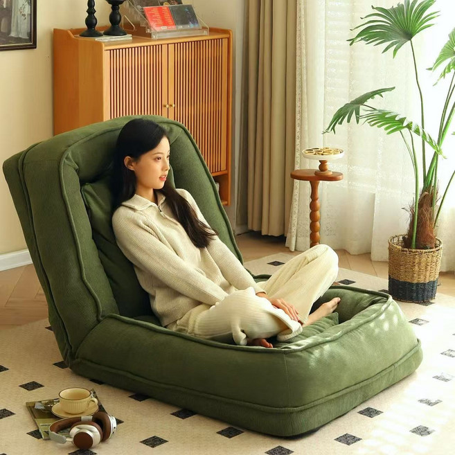 접이식 소파베드 쇼파겸용 침대 1인 좌식 저상형 빈백 소파, 딥그린