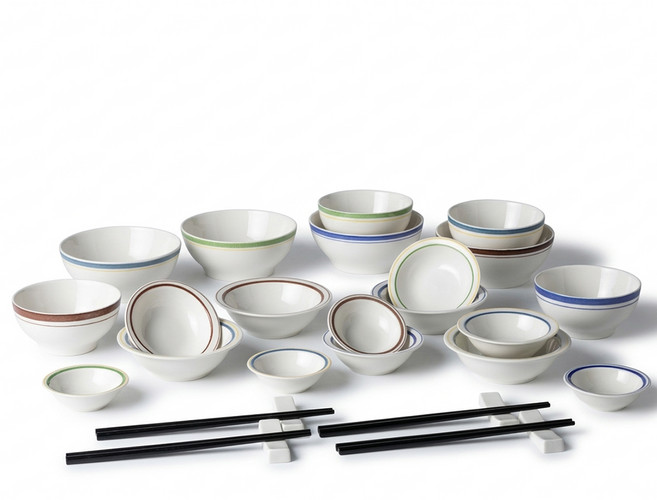 블라썸 루미에르 라인 혼합 컬러 2인 4인 28p 도자기 홈세트, 1개