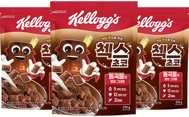 리얼 그래놀라 400g 2개 + 크런치 오트 400g 1개, 오곡 첵스초코 570g 3개, 570g, 3개