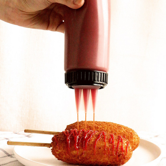 미앤미 잘라쓰는 3구 실리콘노즐 소스통 3종 택1 (350mL 470mL 710mL), 710mL, 1개