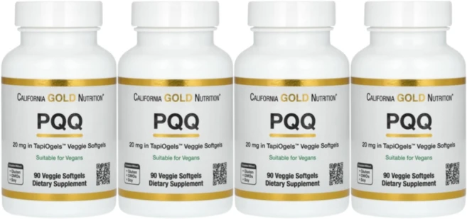 캘리포니아 골드 뉴트리션 CGN PQQ 피큐큐 20mg 90정 미토콘드리아, 4개 - 쿠팡