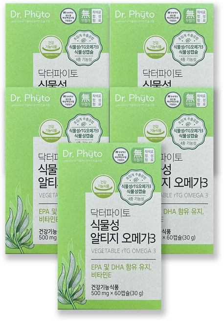 닥터파이토 초임계 식물성 알티지 오메가3, 60정, 5개
