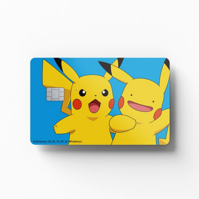 [고스티/EZFIT] 포켓몬 - 진짜 피카츄는 누구 카드 커버 스티커, 1개, Small Chip