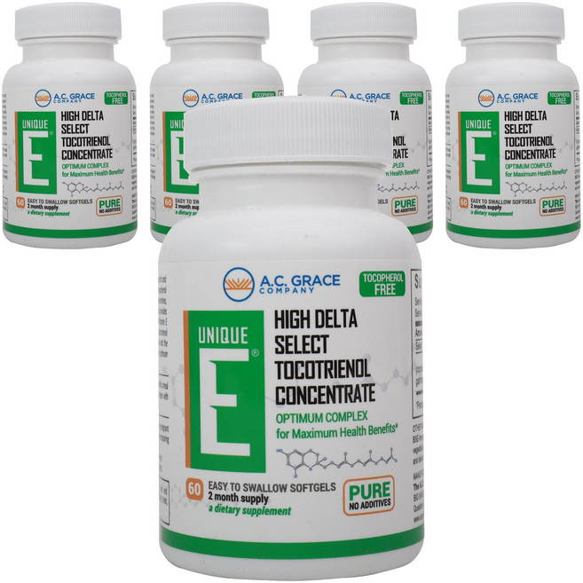 에이씨그레이스컴퍼니 유니크 E 토코트리에놀 토코페롤-프리 소프트젤, 4개, 60정